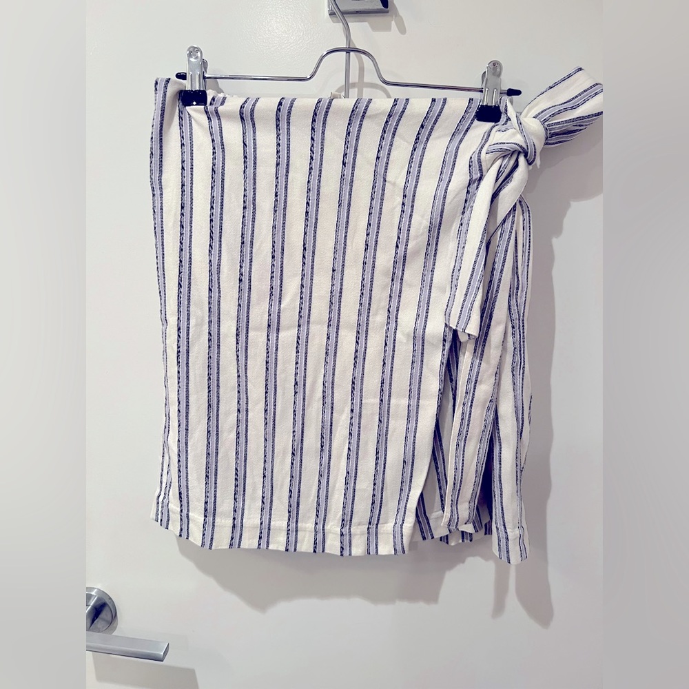 Club Monaco Striped Wrap Skirt